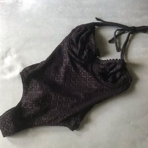 ASOS Pour Moi 32DD Crochet Bathing Suit One Piece